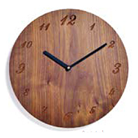 ササキ工芸　壁掛け時計 ボードクロック　CL-BRD-W　ウォルナット